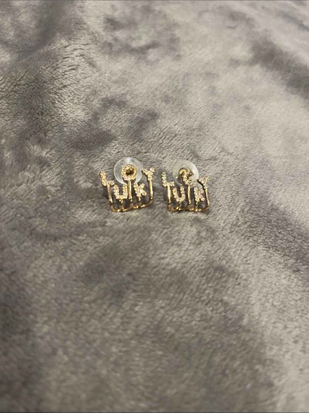 Garage Gold Floral Branch Stud Earrings